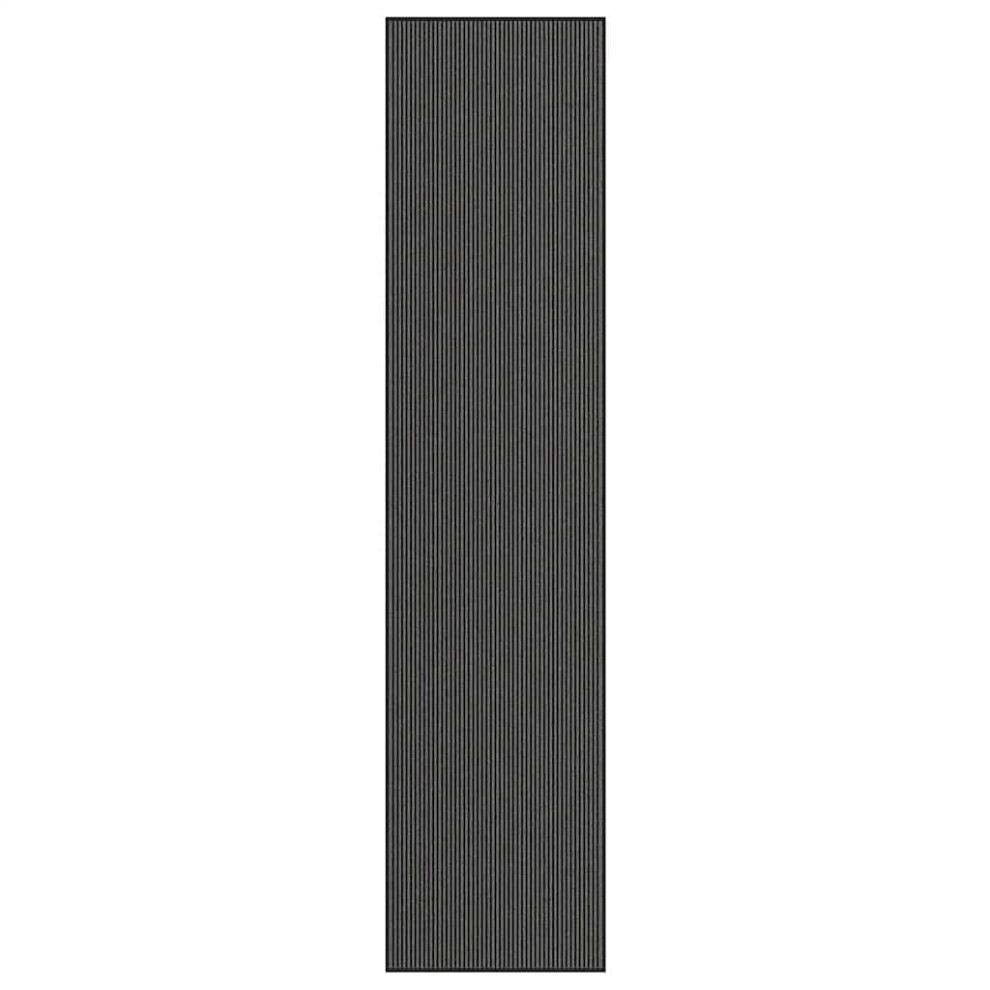 Vidaxl Doormat Stripe Black And Grey 115X500 Cm Mat Welcome Mat