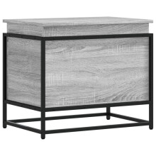 vidaXL Storage Box with Lid Toy Box Blanket Box Grey Sonoma Engineered Wood