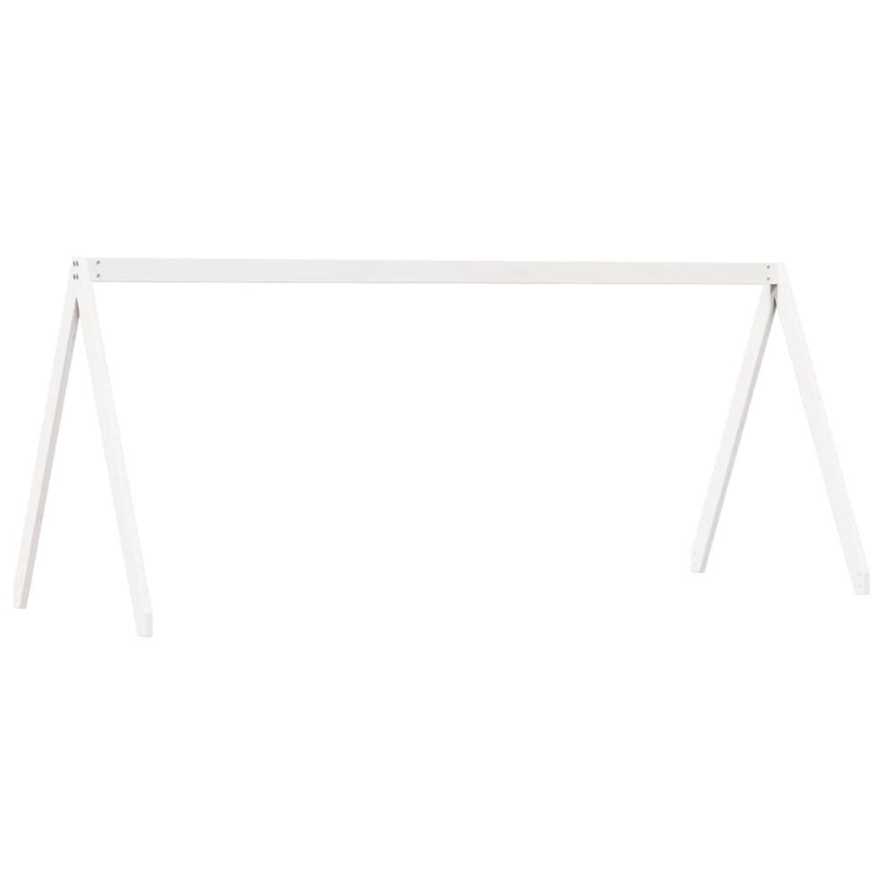 vidaXL Kids' Bed Roof Bed Canopy Rooftop White 199x95.5x88 cm Solid Wood Pine