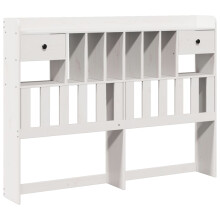 vidaXL Headboard with Storage Bedroom Bed Header White 140 cm Solid Wood Pine