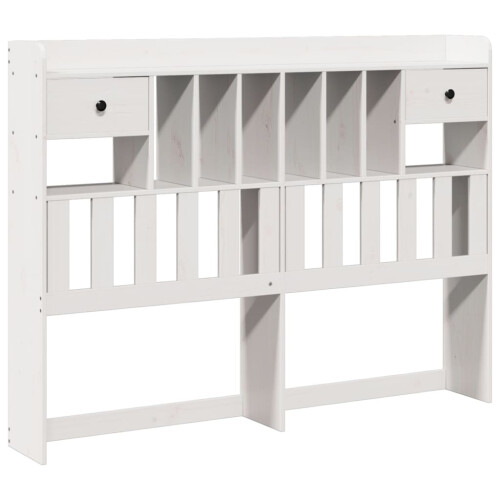 VidaXL vidaXL Headboard with Storage Bedroom Bed Header White 140 cm Solid Wood Pine