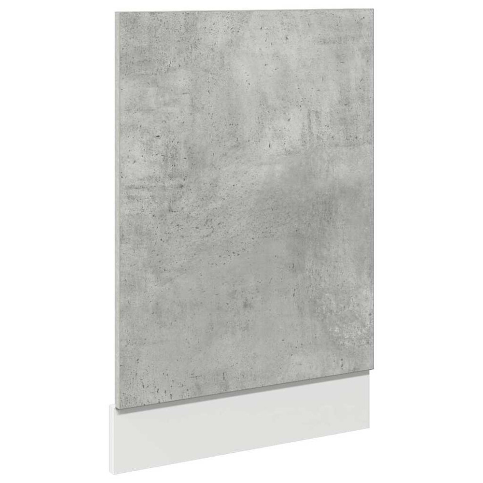 vidaXL Dishwasher Panel Concrete Grey 45x3x67 cm cm panel front panel