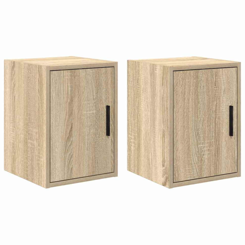 Vidaxl Garage Wall Cabinets 2 Pcs Sonoma Oak Engineered Wood Cabinet