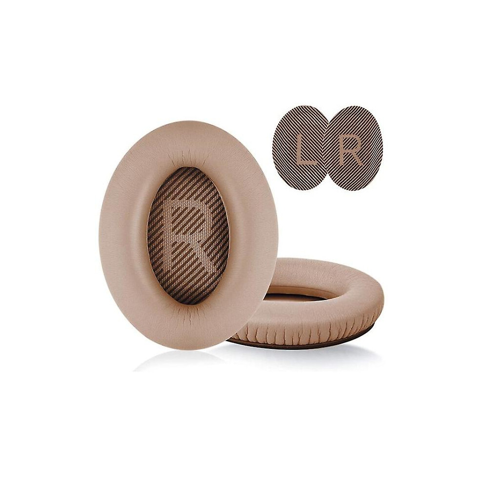 (Beige) Ear Pads For Bose Quietcomfort - Qc/Qc25/Qc15/Ae2 Headphones Beige