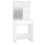 VidaXL vidaXL Dressing Table Set with LED White Engineered Wood Bedroom Vanity Desk 8