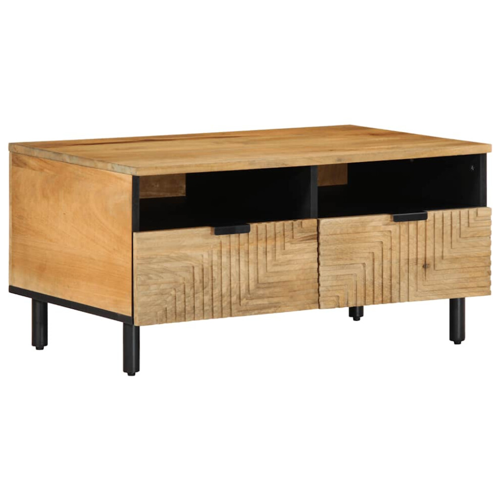 vidaXL Coffee Table Brown 80x54x40 Cm Solid Wood Mango Side Table