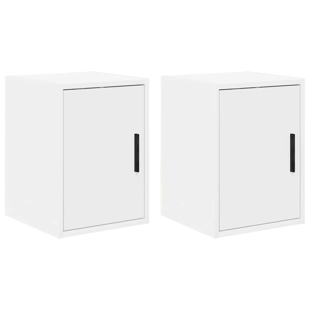 vidaXL Garage Wall Cabinets 2 pcs White Engineered Wood cabinet
