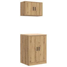 vidaXL Garage Cabinets 2 pcs Artisan Oak Engineered Wood cabinet tool cabinet
