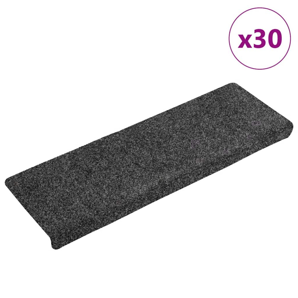 Vidaxl Stair Mats Self-Adhesive 30 Pcs Grey 65X21x4 Cm Stair Tread