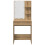 VidaXL vidaXL Dressing Table Set with LED Artisan Oak Engineered Wood dressing table 6