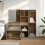 VidaXL vidaXL Dressing Table Set with LED Artisan Oak Engineered Wood dressing table 3