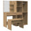 VidaXL vidaXL Dressing Table Set with LED Artisan Oak Engineered Wood dressing table 1