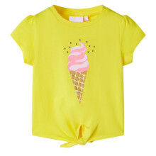 Kids' T-shirt Short Sleeves Children's Shirt Tee Kids' Top Clothes Yellow 104