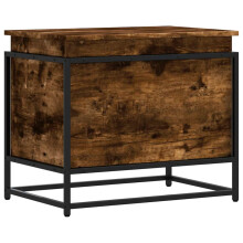 vidaXL Storage Box with Lid Toy Box Blanket Box Smoked Oak Engineered Wood