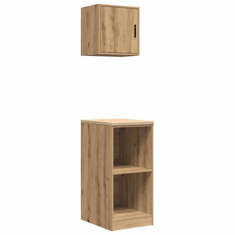 vidaXL Garage Cabinets 2 pcs Artisan Oak Engineered Wood cabinet tool cabinet