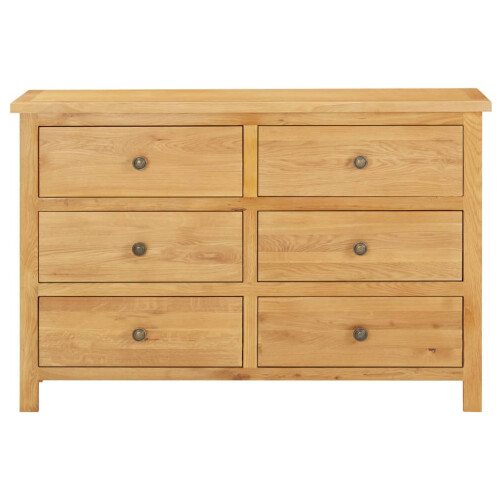 VidaXL vidaXL Kommode 105x33,5x73 cm Massivholz Eiche 1