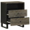 VidaXL vidaXL Bedside Cabinet Black 50x33x62 cm Solid Wood Mango bedside table 2