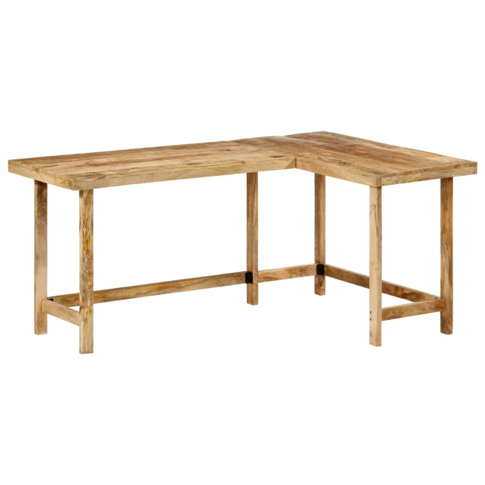 Vidaxl Desk Office Desk Computer Table Corner Desk End Table Solid Wood Mango