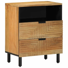 vidaXL Bedside Cabinet Brown 50x33x62 cm Solid Wood Mango bedside table