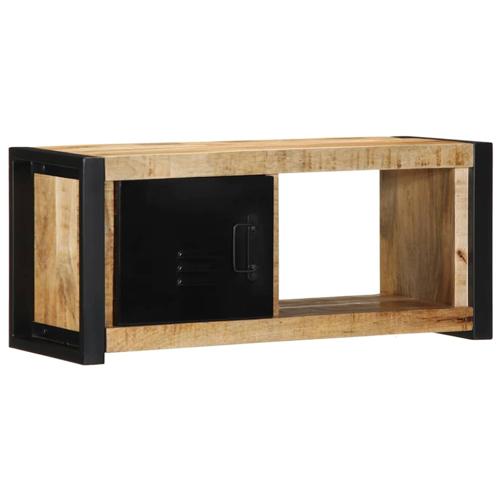 Vidaxl Tv Cabinet 80X30x35 Cm Solid Rough Wood Mango Tv Stand Tv Sideboard