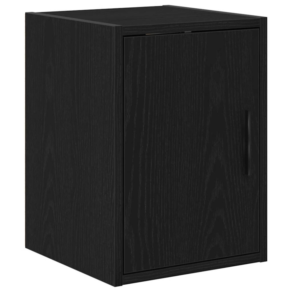 vidaXL Garage Wall Cabinet Black Engineered Wood cabinet garage wall cupboard