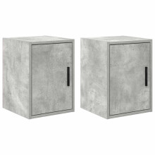 vidaXL Garage Wall Cabinets 2 pcs Concrete Grey Engineered Wood cabinet