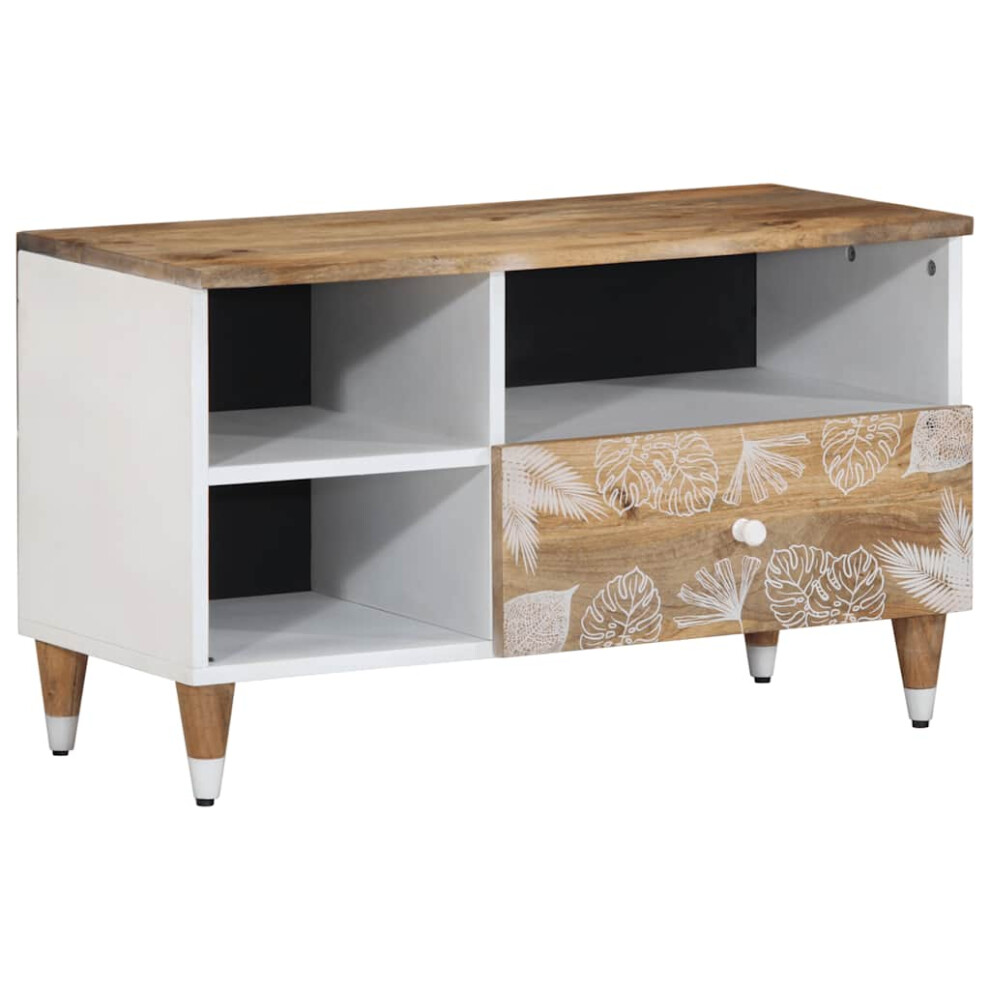 vidaXL TV Cabinet 80x33.5x46 cm Solid Wood Mango TV stand TV sideboard