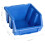 VidaXL vidaXL Storage Bin Kit with Wall Panels 128 Piece Blue and Black Tool Boxes 6