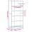 VidaXL vidaXL Bookcase Bookshelf Rack Storage Cabinet Grey Sonoma Engineered Wood 9