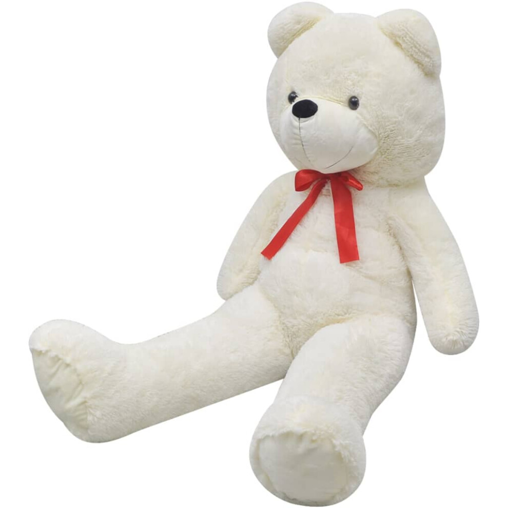 vidaXL Teddy Bear Cuddly Toy Plush White 170cm Soft Stuffed Toy Children Gift