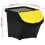 VidaXL vidaXL Stackable Waste Bins with Lids 3 pcs Black PP 78 L recycling bin 4