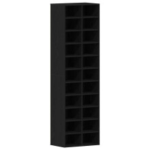 vidaXL Shoe Cabinet Black Oak 54x34x183 cm Engineered Wood shoe storage