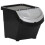 VidaXL vidaXL Stackable Waste Bins with Lids 3 pcs Black PP 78 L recycling bin 6