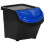 VidaXL vidaXL Stackable Waste Bins with Lids 3 pcs Black PP 78 L recycling bin 7