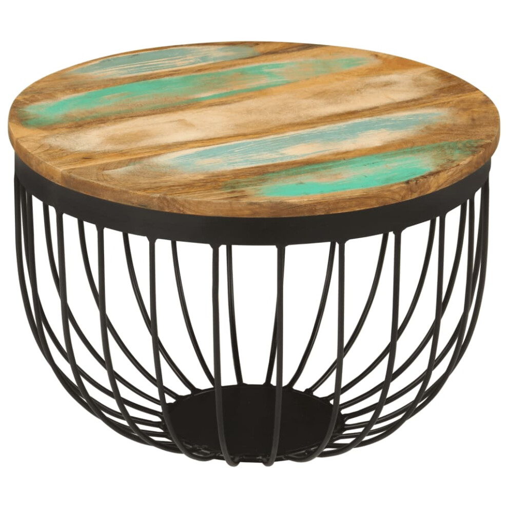 Vidaxl Coffee Table Side Table End Tea Table Solid Wood Reclaimed And Steel