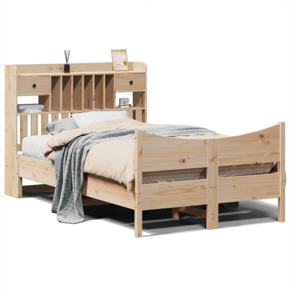 vidaXL Bed Frame Without Mattress Bed Base Bedstead 120x200 Cm Solid Wood Pine