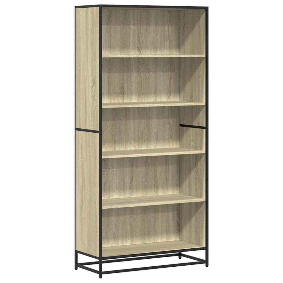 Vidaxl Bookcase Bookshelf Book Rack Storage Cabinet Sonoma Oak Engineered Wood