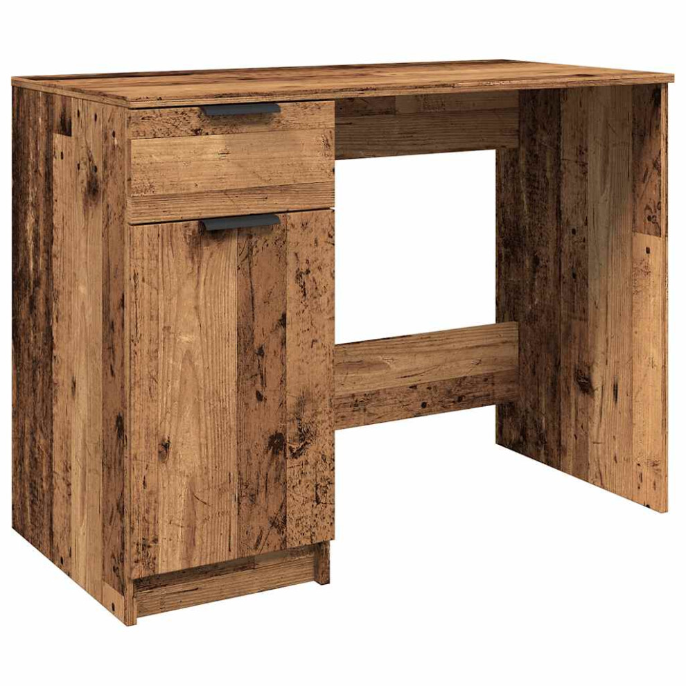 Vidaxl Desk Old Wood 100X50x75 Cm Engineered Wood Office Desk Computer Table