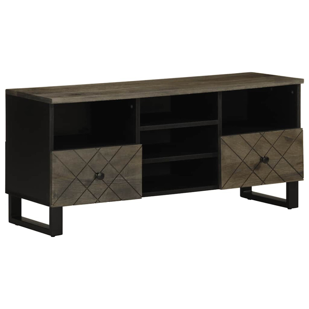 vidaXL TV Cabinet Black 100x33x46 cm Solid Wood Mango TV stand TV sideboard