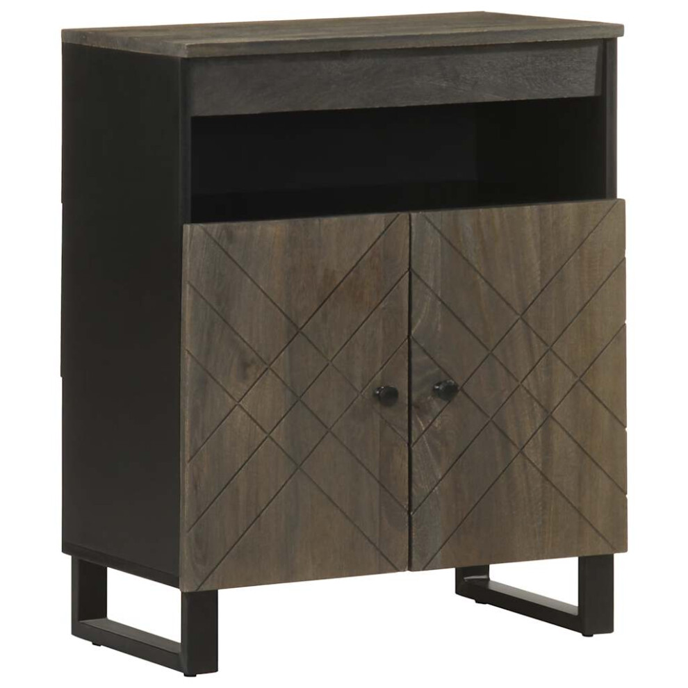 vidaXL Sideboard Black 60x33x75 cm Solid Wood Mango - Image 2