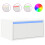 VidaXL vidaXL Wall-mounted Bedside Cabinet with LED Lights White cabinet 1