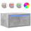 VidaXL vidaXL Wall-mounted Bedside Cabinets with LED Lights 2 pcs Concrete Grey 6
