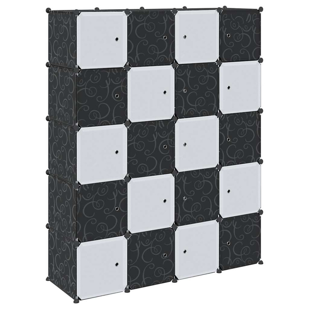Vidaxl Storage Cube Organiser With 20 Cubes And Hanging Rods Pp