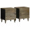 VidaXL vidaXL Bedside Cabinets 2 pcs Light Grey 40x33x46 cm Solid Wood Mango 1