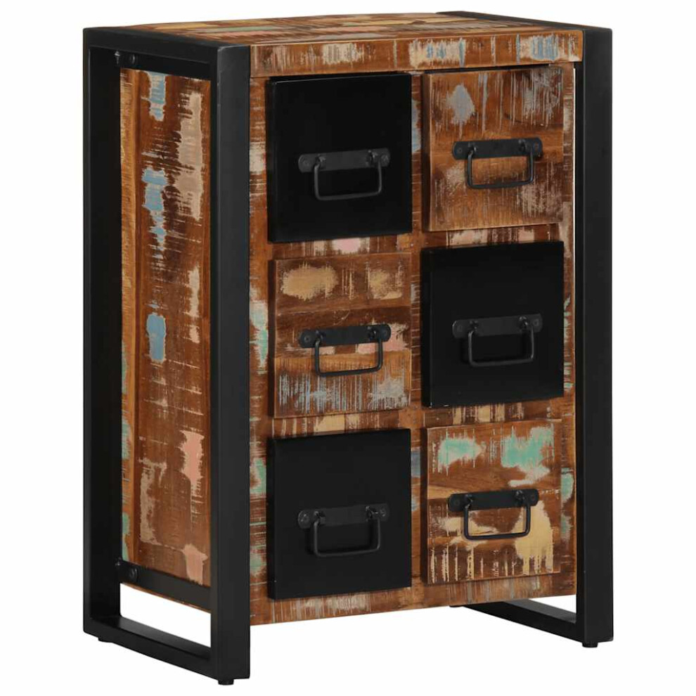 Vidaxl Sideboard 50X35x70 Cm Solid Wood Reclaimed Storage Cabinet