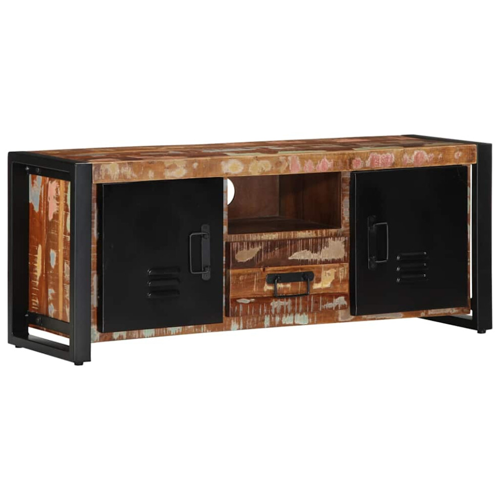 Vidaxl Tv Cabinet 100X30x40 Cm Solid Wood Reclaimed Tv Stand Tv Sideboard