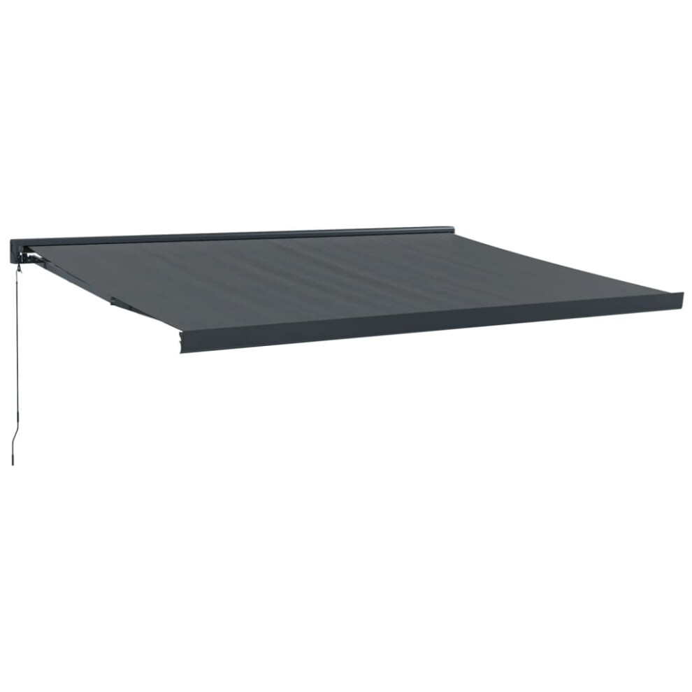 vidaXL Retractable Awning Patio Awning Anthracite 4.5x3 m Fabric and Aluminium