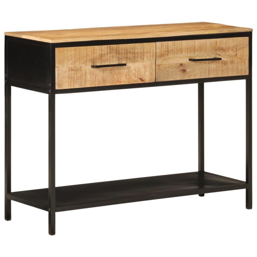 Vidaxl Console Table Hallway End Table Accent Table Solid Wood Mango And Iron