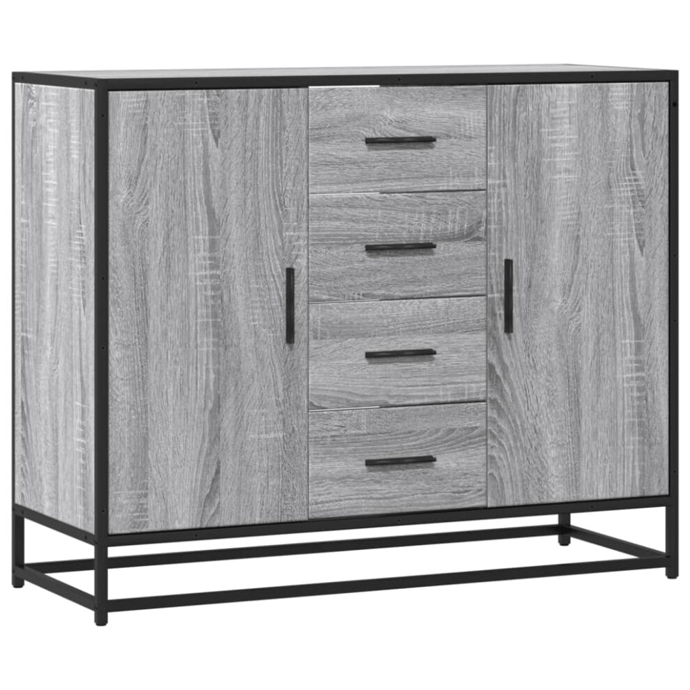 vidaXL Sideboard Cupboard Side Cabinet Highboard Grey Sonoma Engineered Wood