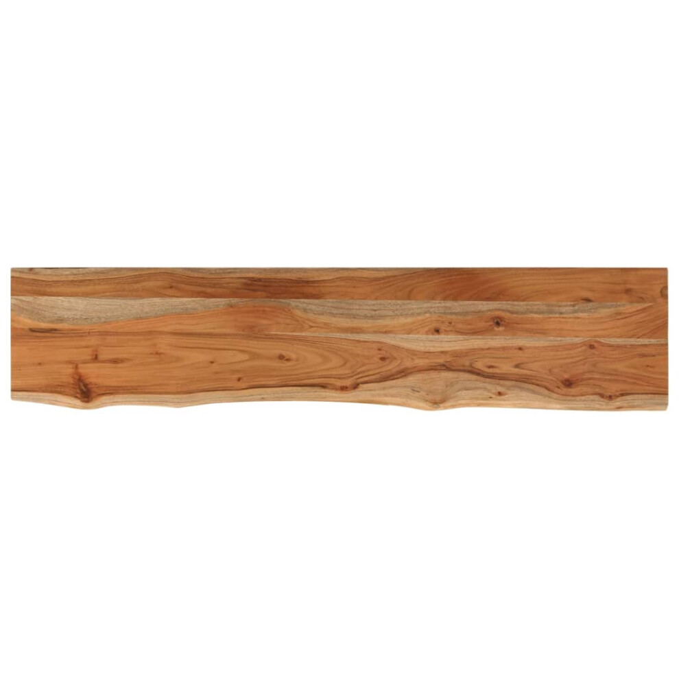 vidaXL Wall Shelf Floating Shelf Rack Rectangular Solid Wood Acacia Live Edge